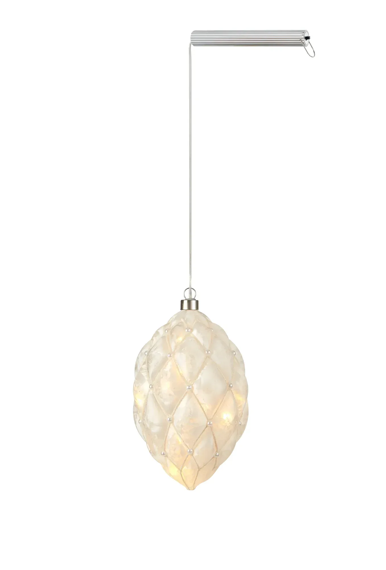 Pearl Lichtkugel Weiß 12 cm
