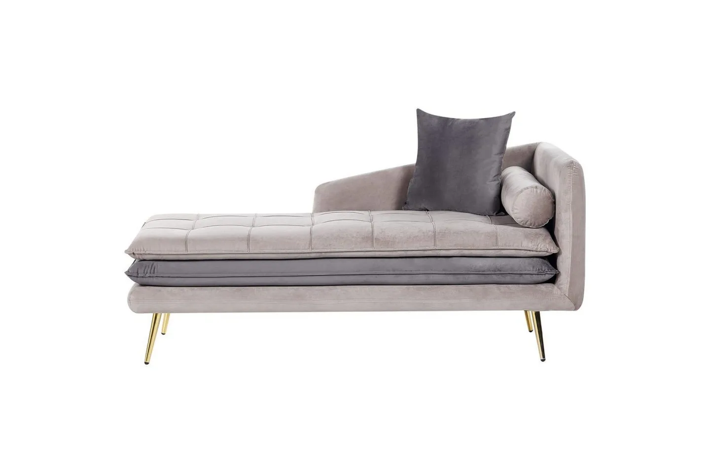 Schäslong Gonesse Beige, Grå, Guld - Beige, Grå, Guld