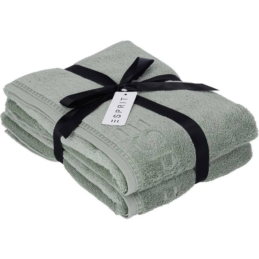 Esprit Duschtuch Daily Solid grün Baumwolle