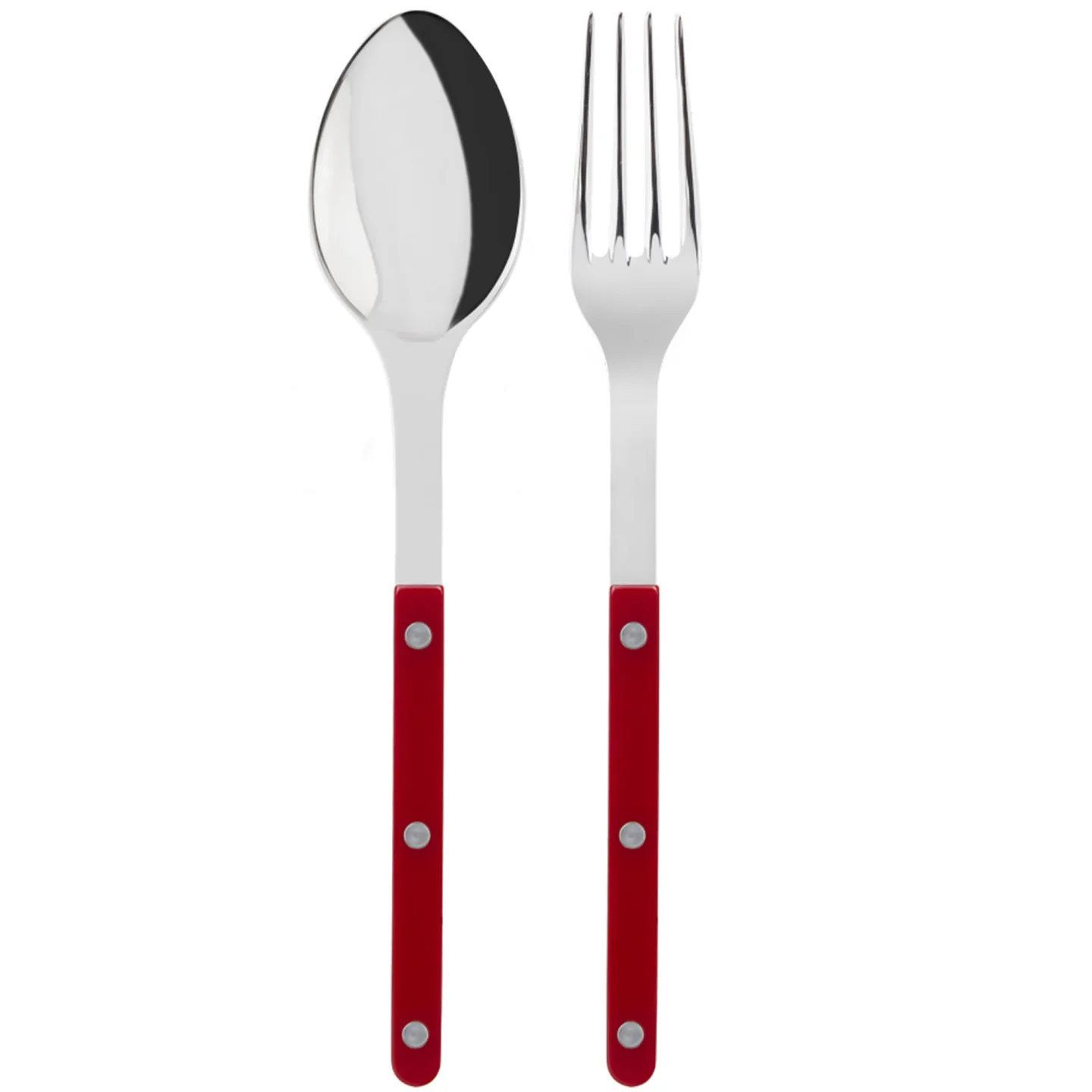Sabre Paris - Bistrot Serving Set Solid - Burgundy - Serveringsbestick