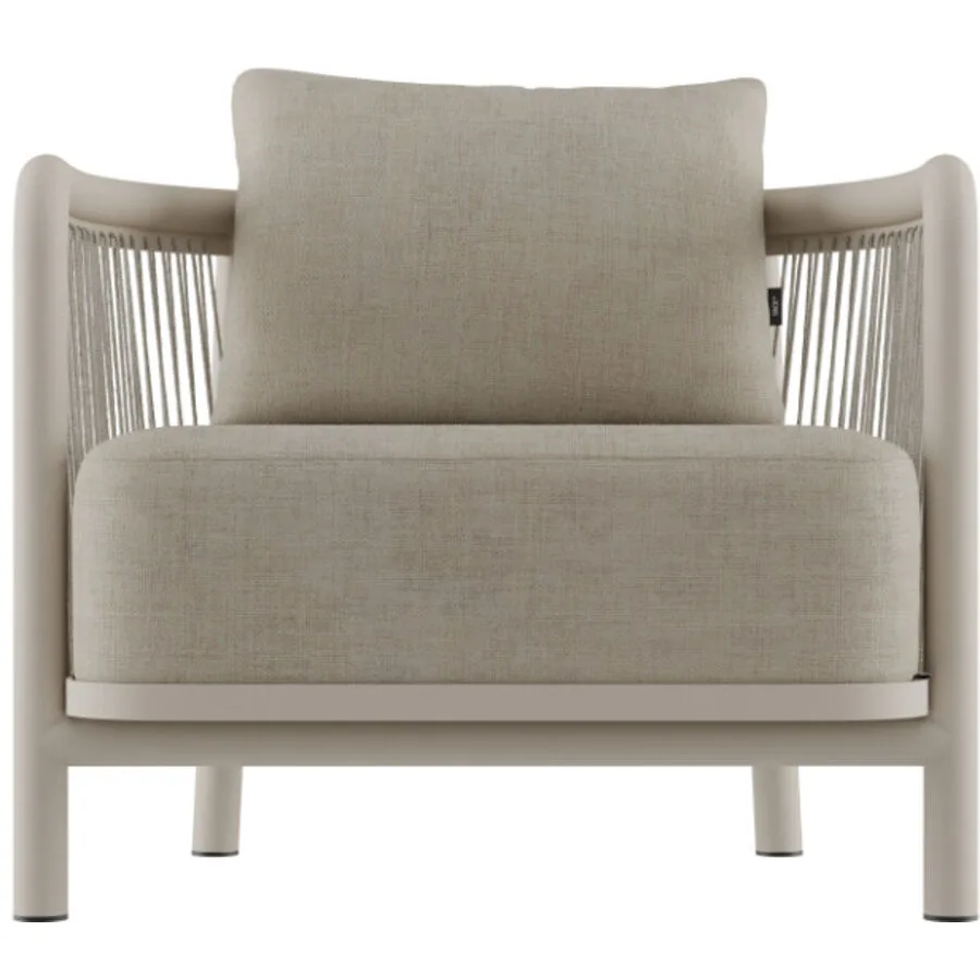 SACKit Loungesessel Kirra Sand Aluminium/80% Olefin und 20% recyceltes Olefin-Polyester 1 B 77.5 cm T 77.5 cm