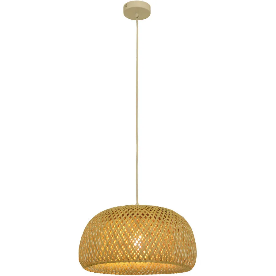 Pendellampe Jacinto Braun Bambus 38 cm 120 cm - Farbe: Natur