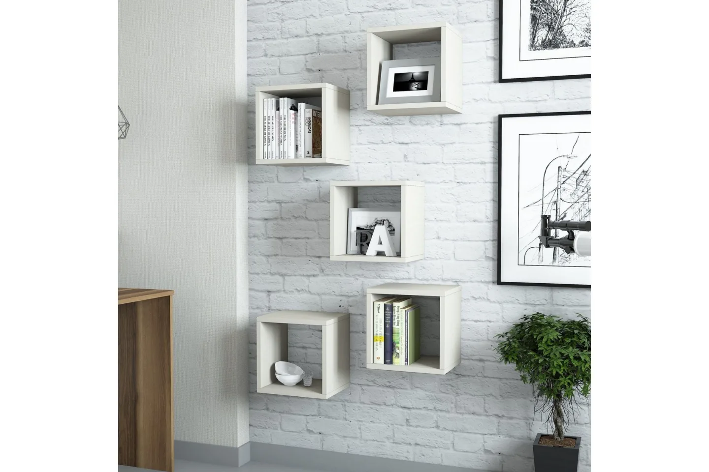 Hovdane Vägghylla 30 cm - Brun