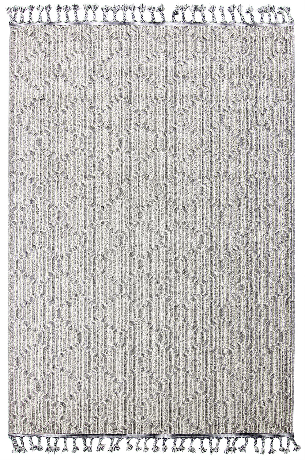 Shaggy - Indoor/Outdoor Jordan (grå) (Størrelse: 160 x 230 cm)