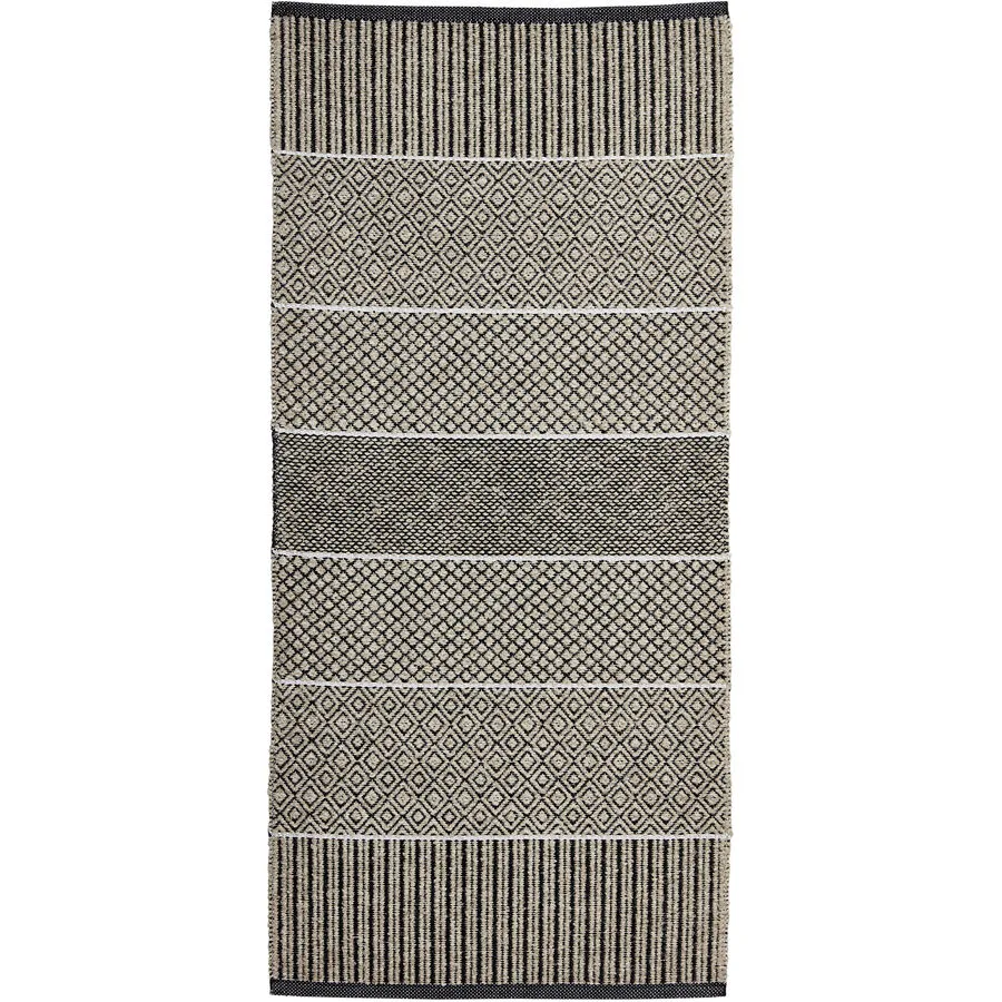 HORREDSMATTAN Teppich Alice Leinen Streifen Mischgewebe 150 x 100 cm