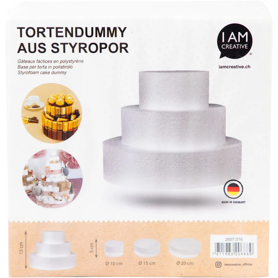 Tortenständer I am creative Weiss Styropor