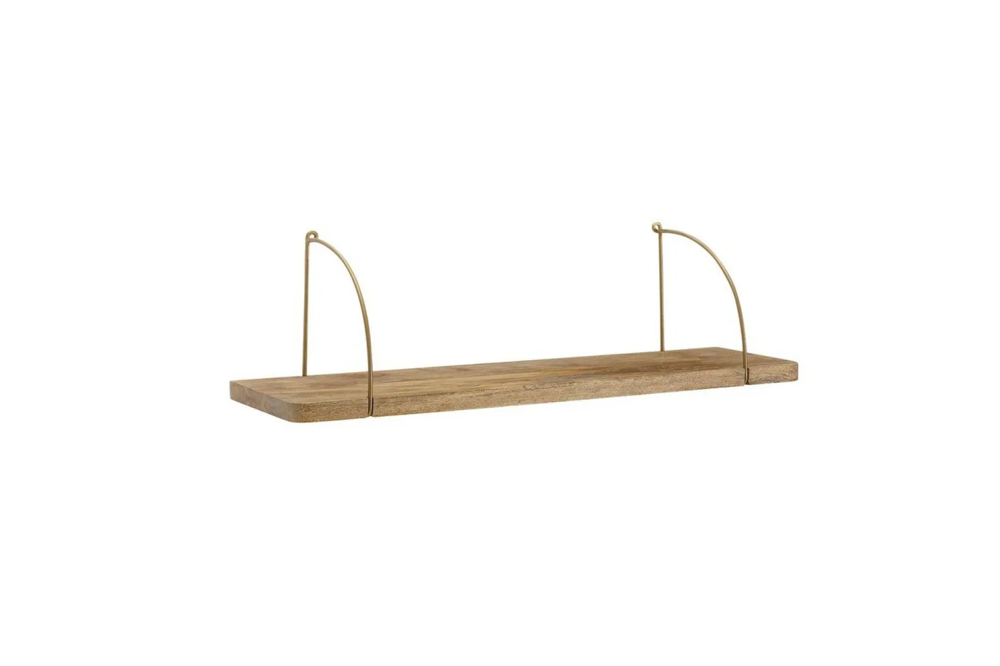 Vägghylla Wohnling massivt trä, metallhänghylla, industriell loftstil 80 cm - 80 cm