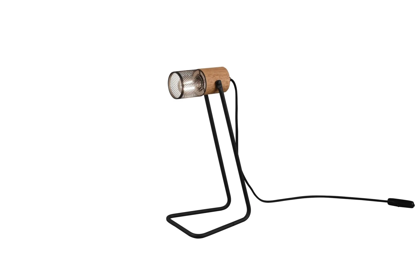 Tosh Bordslampa E27 mattsvart - Natur/Matt svart