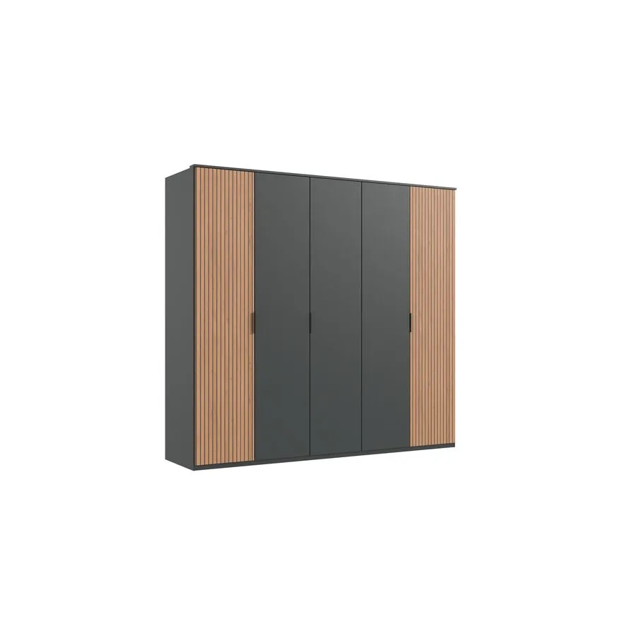 Kleiderschrank Tula Eiche/graphit Holzwerkstoff B 225 cm