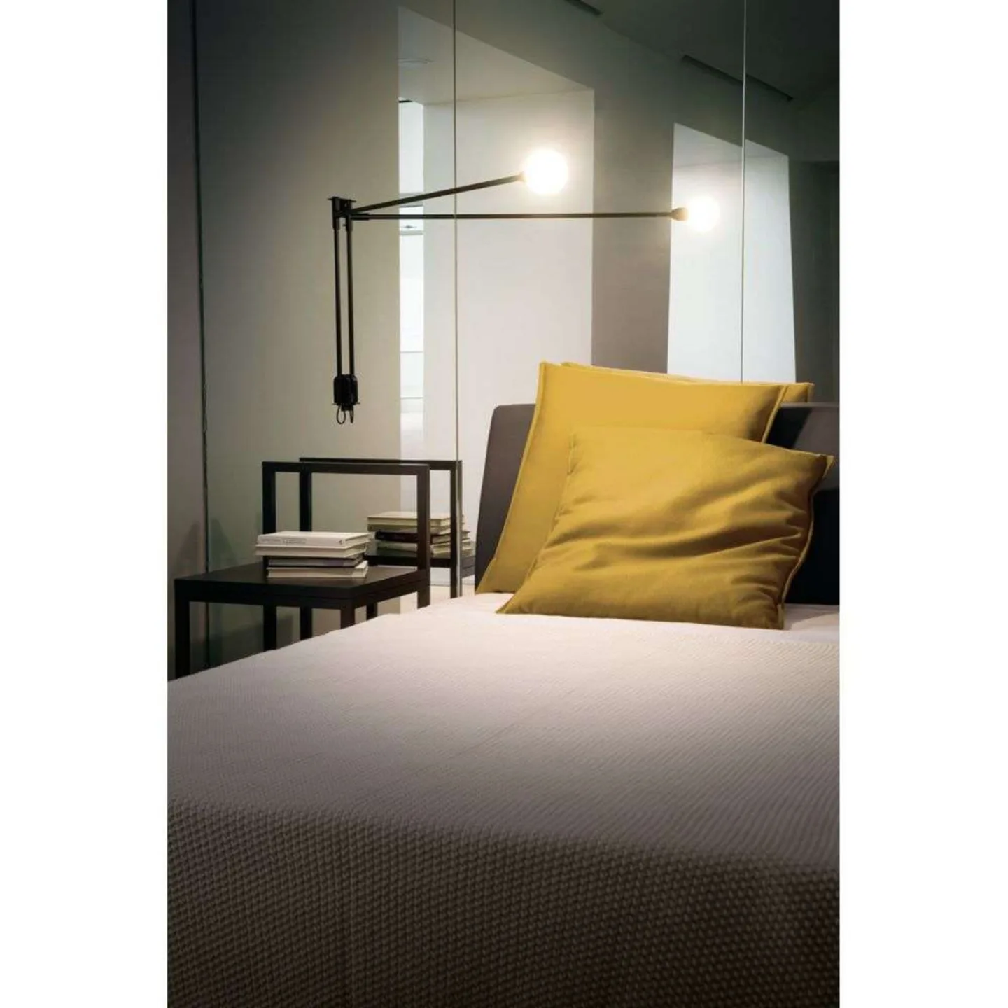 Mini Potence Pivotante vegglampe grå, 2700K - Nemo Lighting - Aluminium