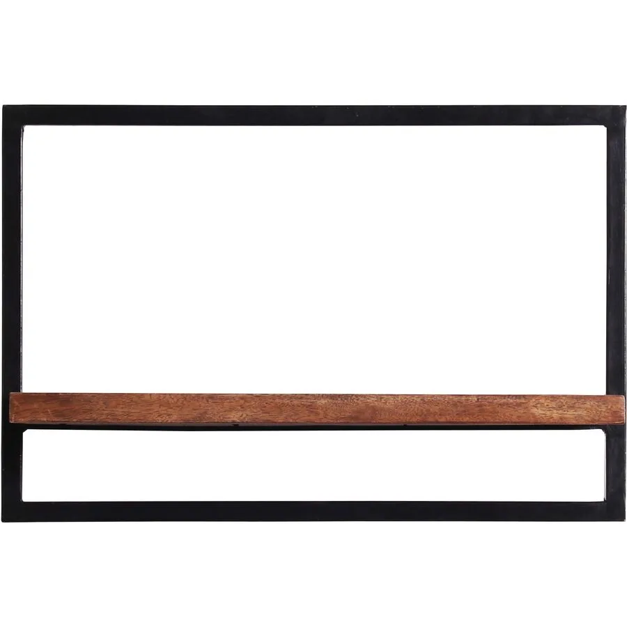 Wandregal Ecuador natur/schwarz Holz/Metall B 65 T 25 cm