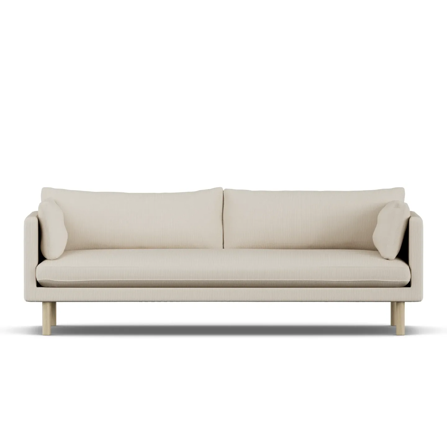 1898 Linnevik Sofa Jump Beige 1956-Eiche weiß geölt, 4-sitzig