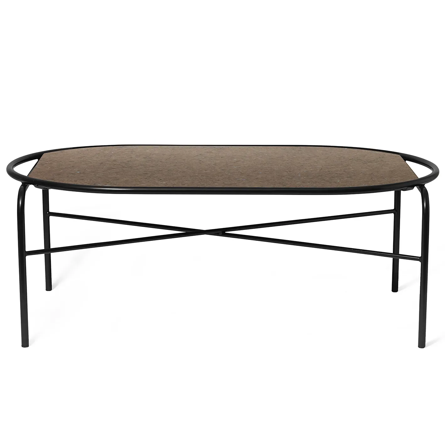 Warm Nordic Secant ovaler Couchtisch Granit Antique brown