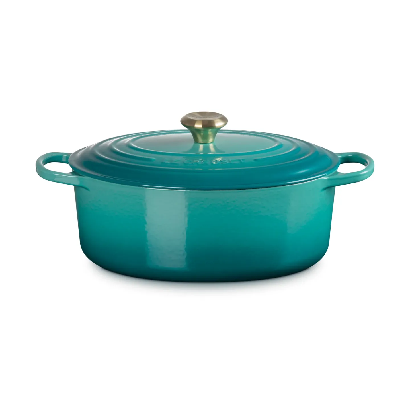 Le Creuset Le Creuset Signature ovaler Topf 6,3 l Bleu Riviera