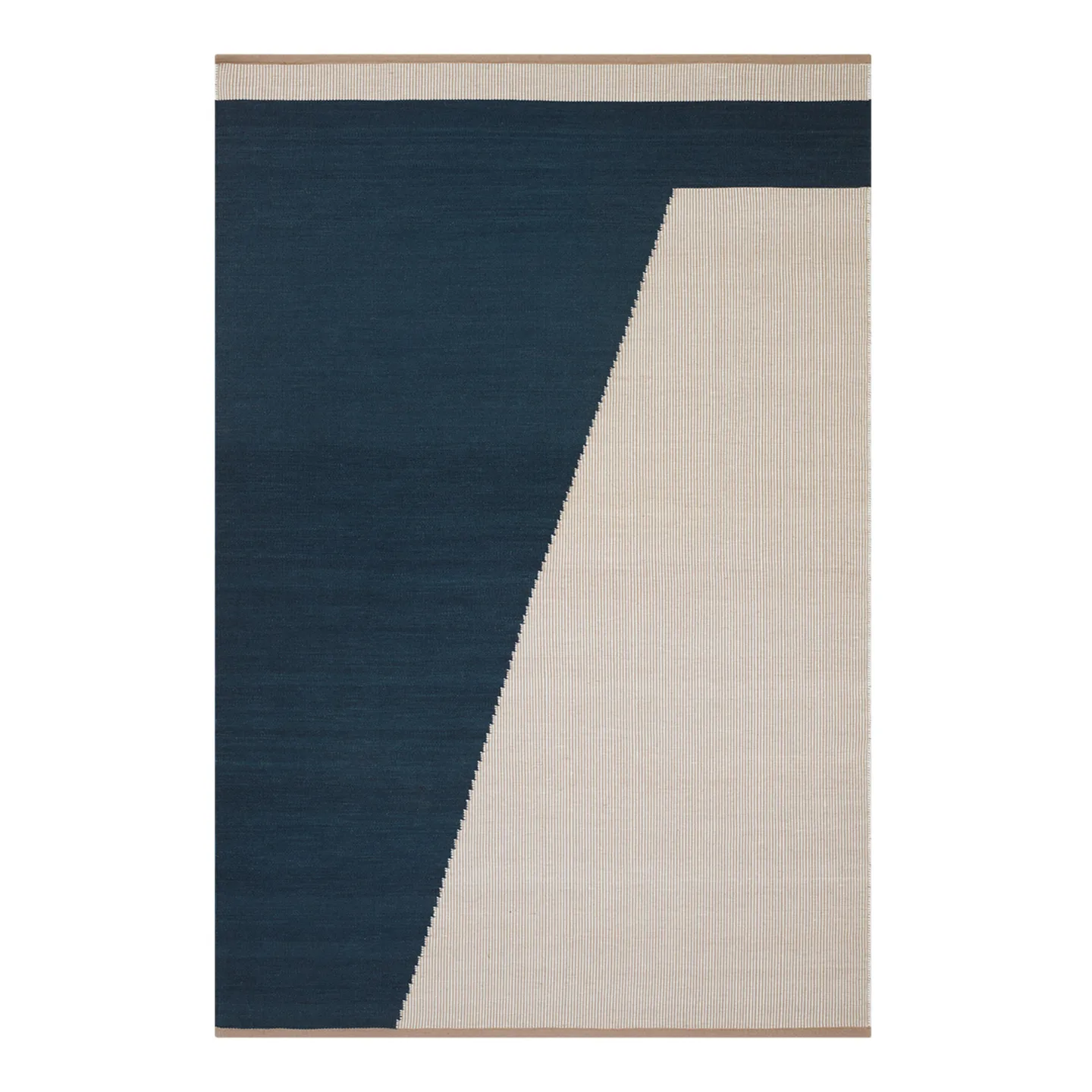 Chhatwal & Jonsson - Una Traceable Rug Dark Blue/Beige/Off White 230x320 cm - Ullmattor - Chhatwal & Jonsson - Beige,Blå
