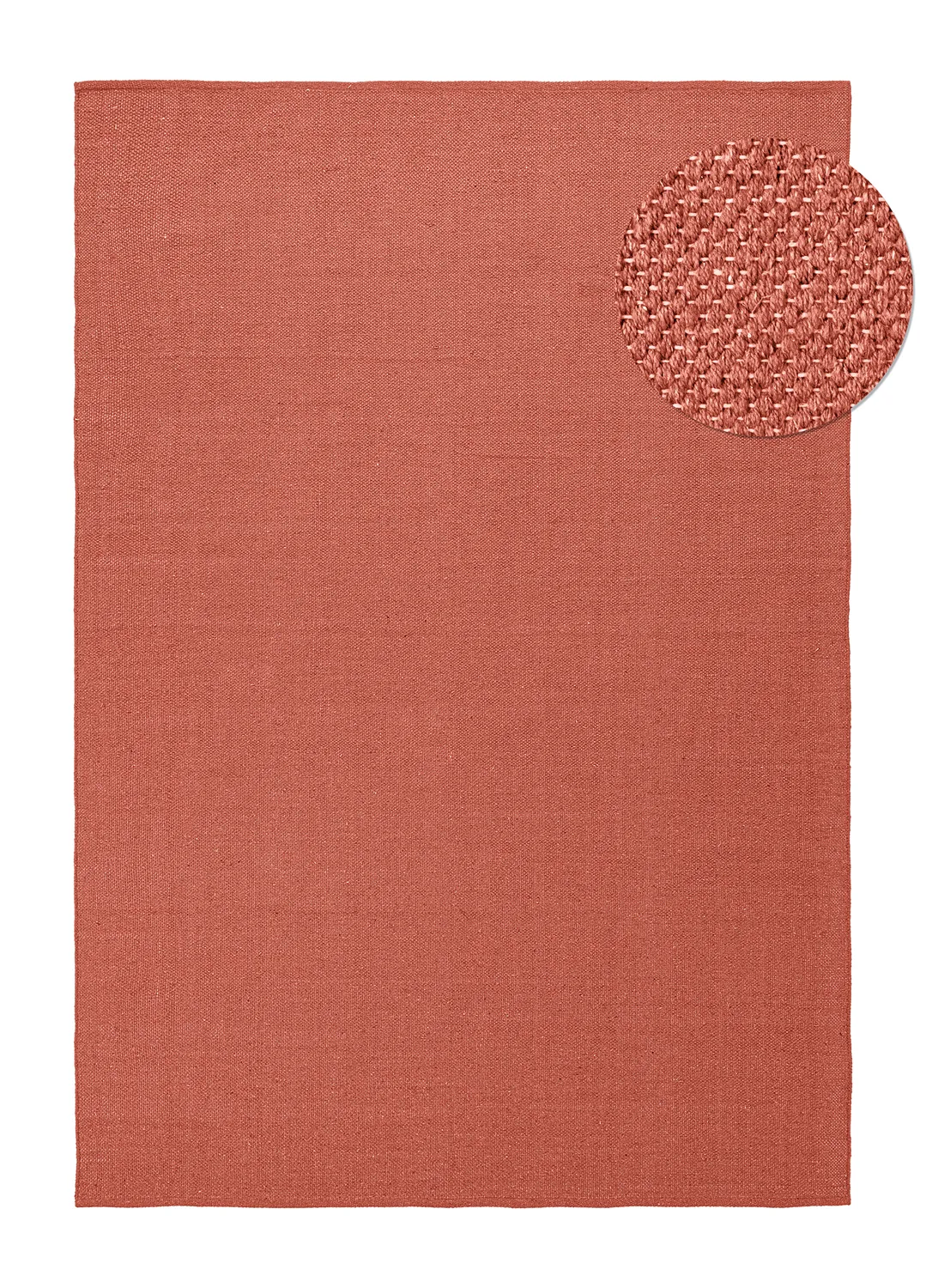 Bomullsteppe - Rigolet (terrakotta) (Størrelse: 200 x 290 cm)