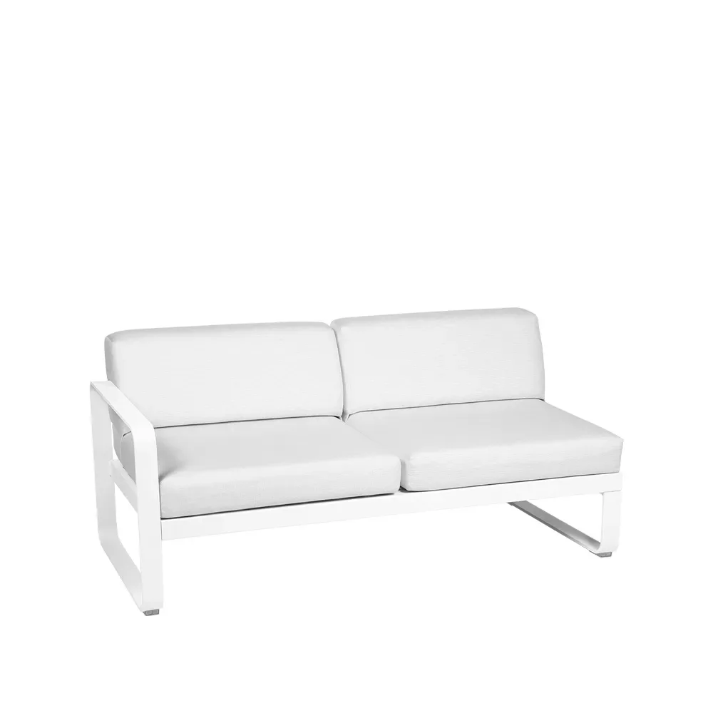 Fermob Bellevie Left modulsoffa 2-sits Cotton white (vit), off-white dyna