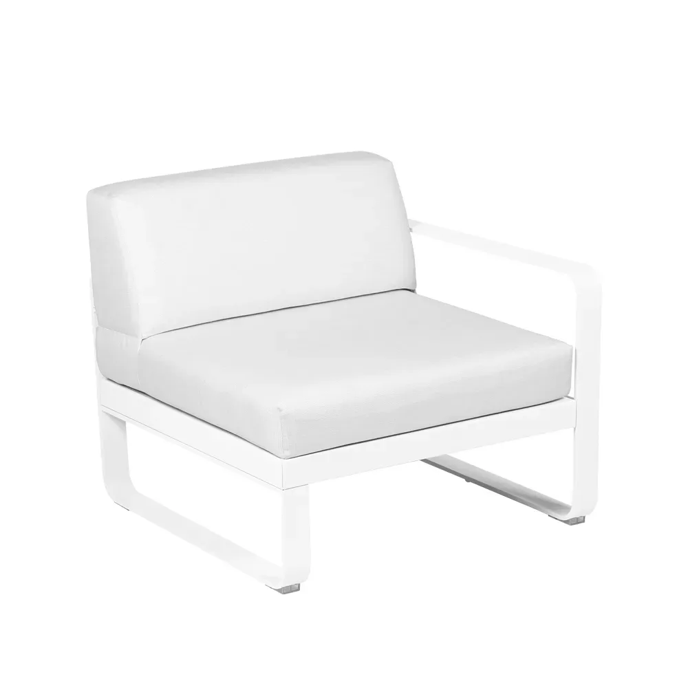Fermob Bellevie Right modulsoffa Cotton white (vit), off-white dyna, 1-sits