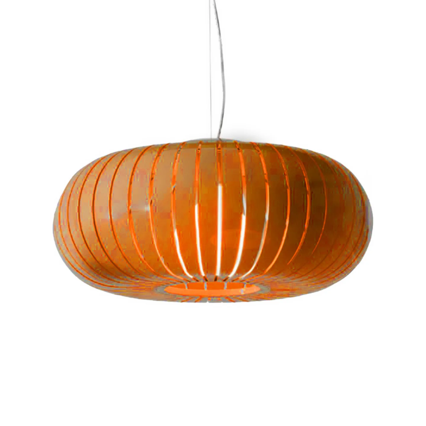 Teresa LED-Hängeleuchte, orange, Ø 50 cm - Kartell - Wohnzimmer - Design - Kunststoff - Einflammig