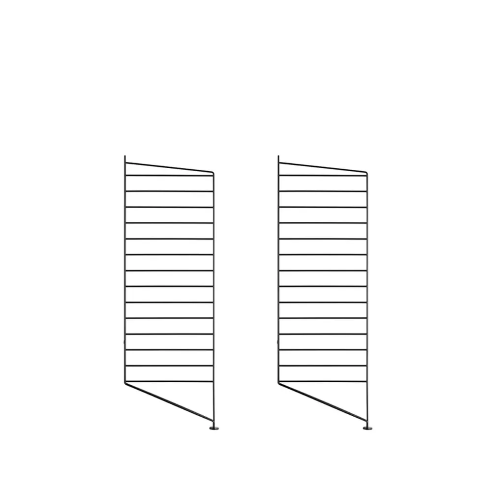 String String Bodenleiter Schwarz, 85x30 cm, 2er-Pack
