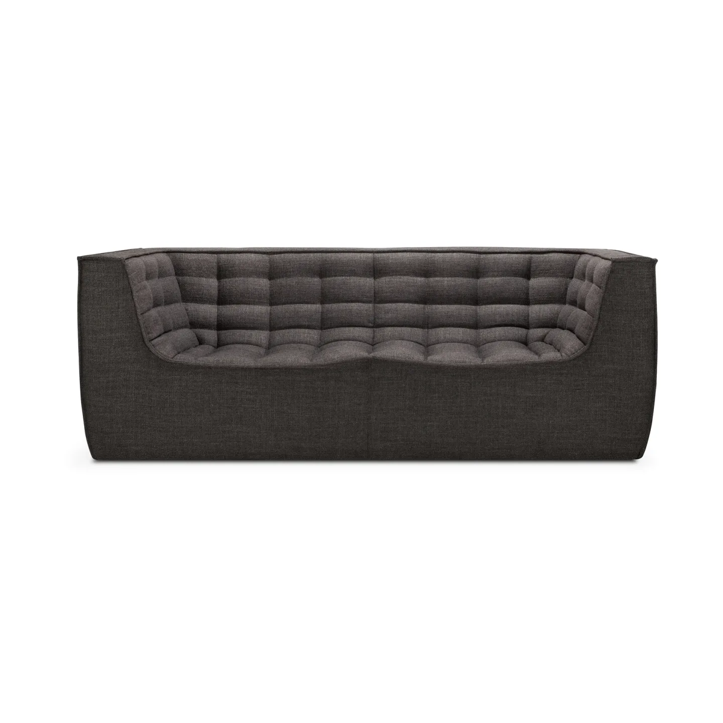 Ethnicraft N701 soffa 2-sits Dark grey, med armstöd