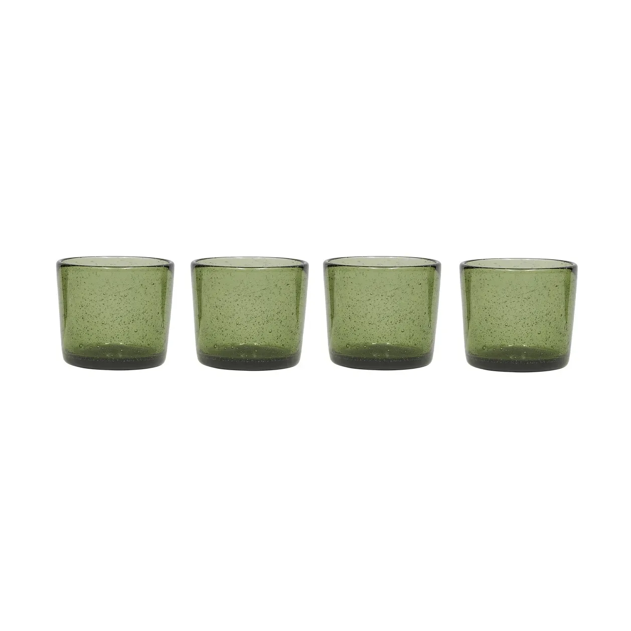 OYOY Kuki Trinkglas 4er-Pack Green