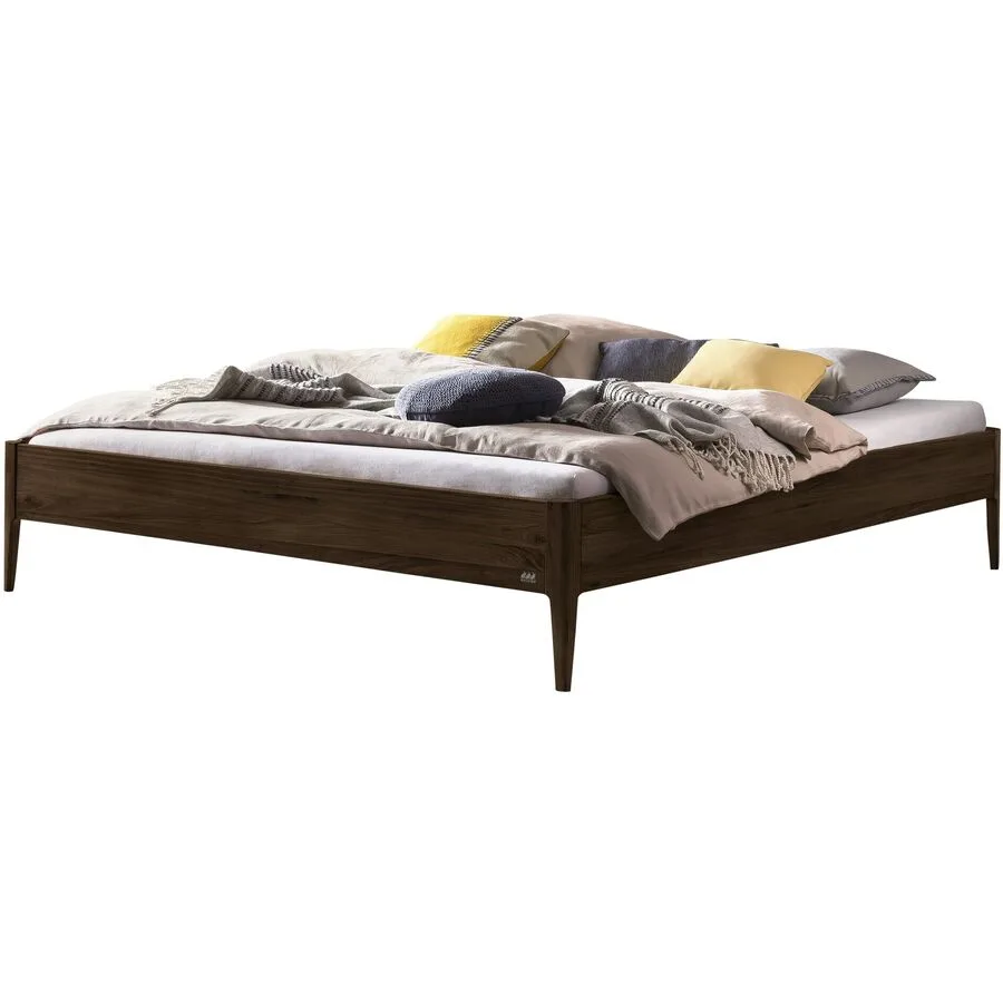 Hasena Bett Castello Natur Nussbaum Massivholz 140 x 200 cm