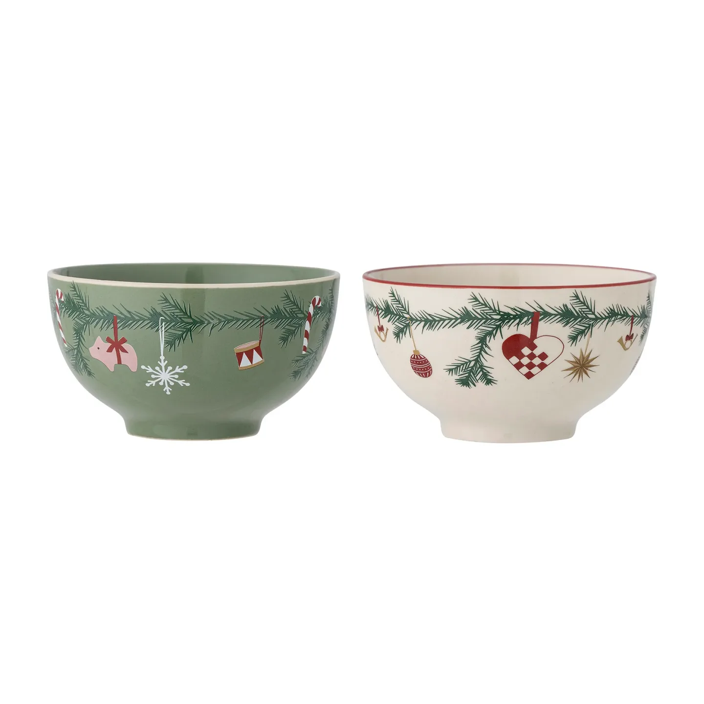 Bloomingville Yule skål 2-pack Green