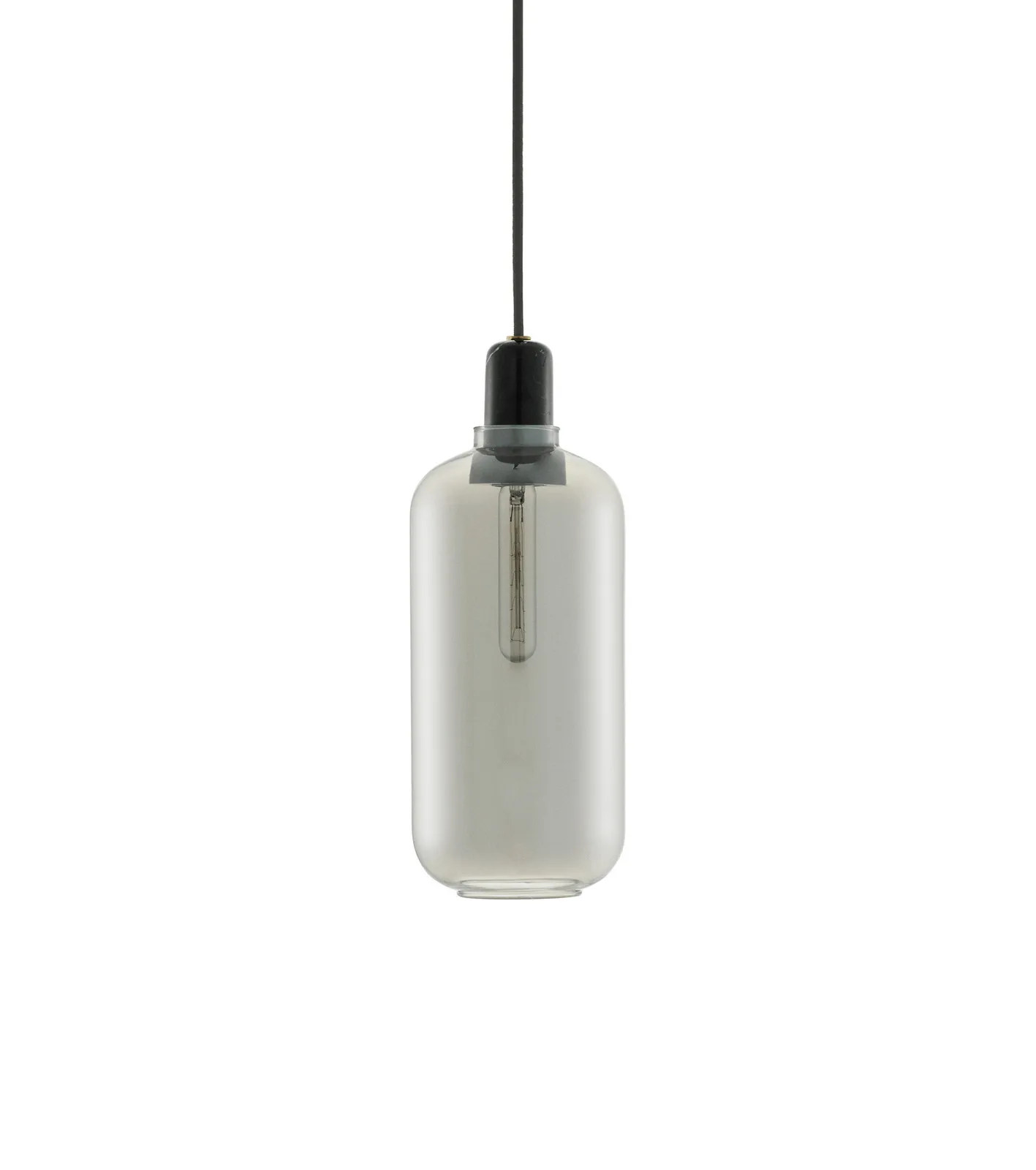 Amp Pendelleuchte Large Rauch/Schwarz - Normann Copenhagen - Wohnzimmer - Glas