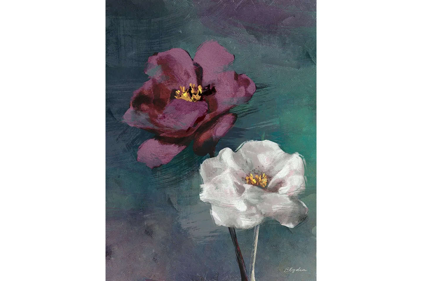Canvastavla Violet Rose - 60x80 cm