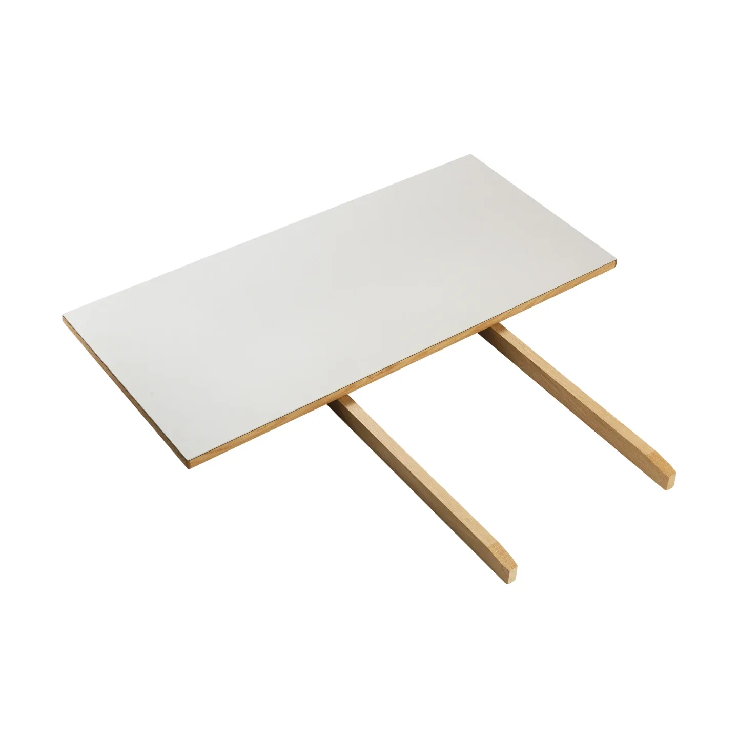 FDB Møbler C35S iläggsskiva 95x45 cm Light grey linoleum-oak nature waterbased laquer