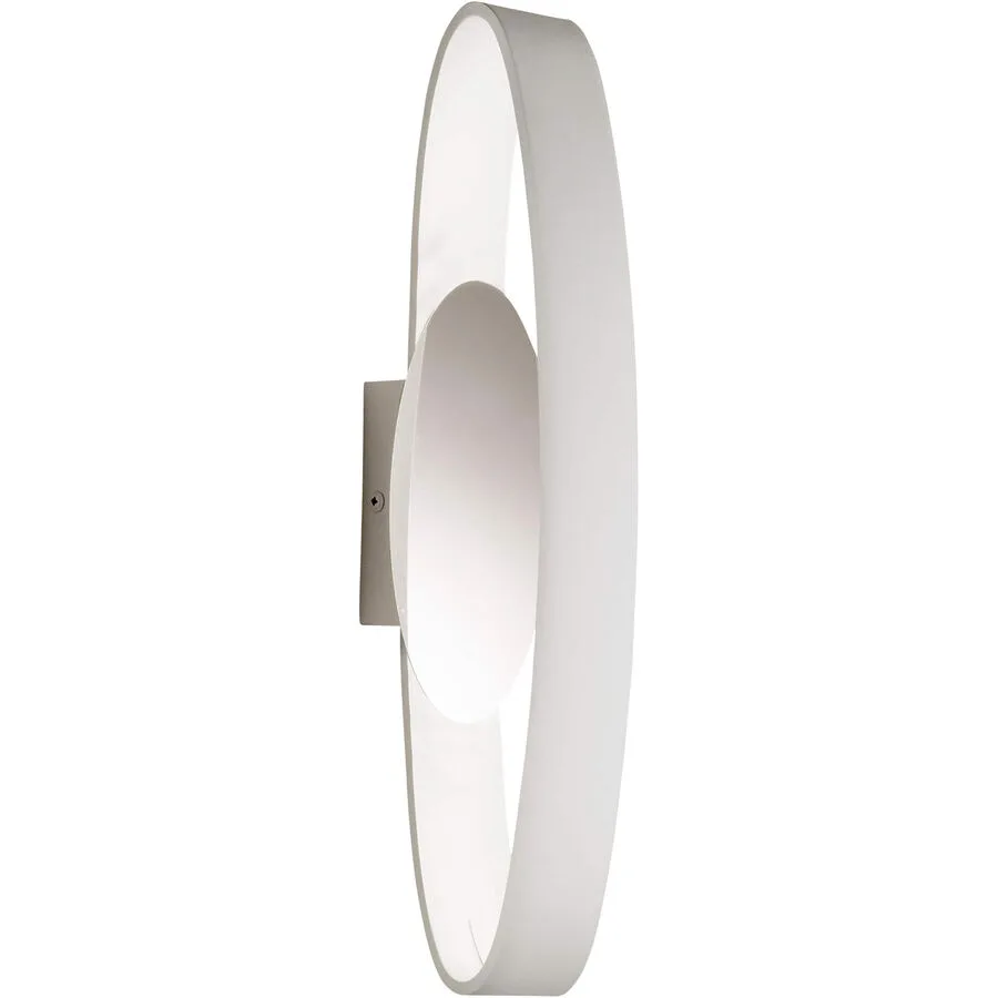 Wandlampe Greya Weiss/Grau Metall 53 cm 16 cm - Farbe: weiss/chrom - LED - Lichtfarbe: Warmweiss - LED Energiesparlampen