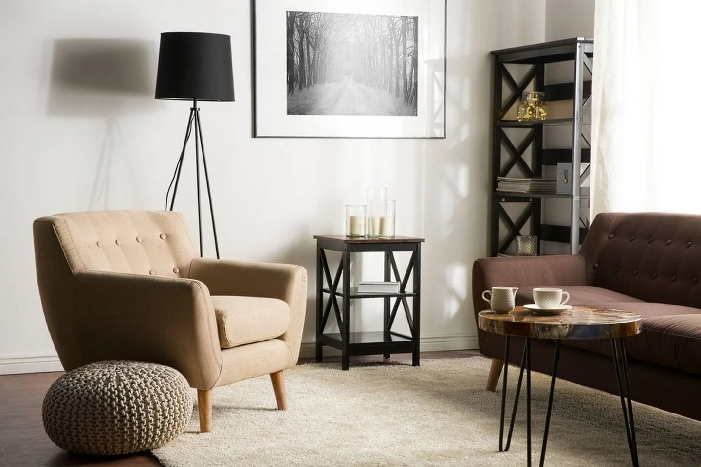 Foster Soffbord 40 cm - Svart