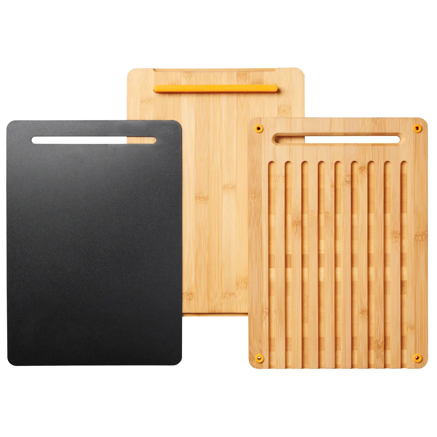 Fiskars Functional Form Schneidebrett 3 Teile Bambus-Kunststoff