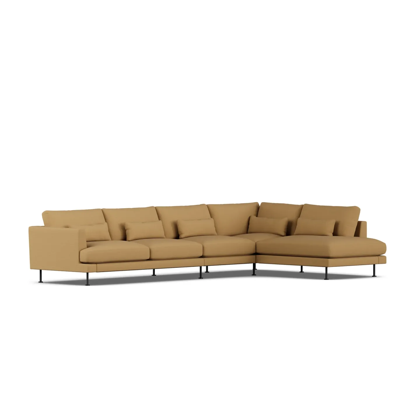 1898 Bredhult soffa Same Ochre 6676-svart stål, 4-sits B1