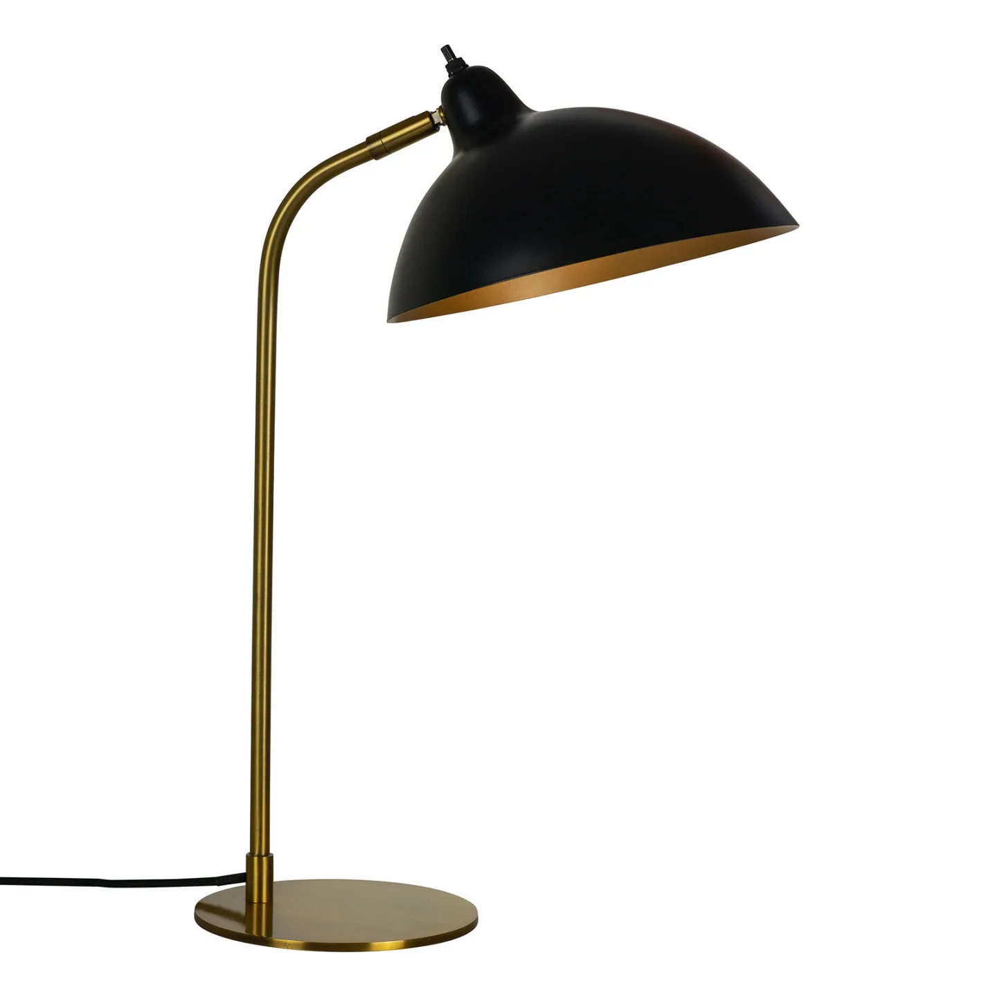 Futura Bordlampe Black/Brass - Dyberg Larsen - Stue - Skandinavisk - Metal - Med én lyskilde