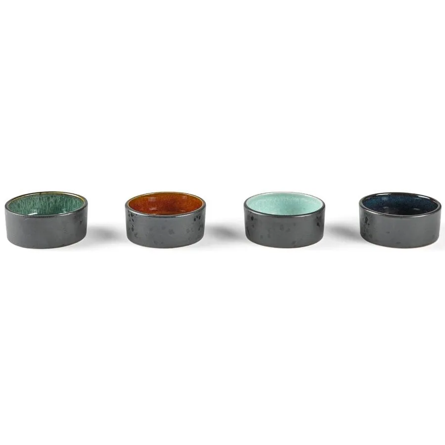 Schalen-Set BITZ Schwarz/Mehrfarbig Steinzeug D 7.5 cm 4 Stk