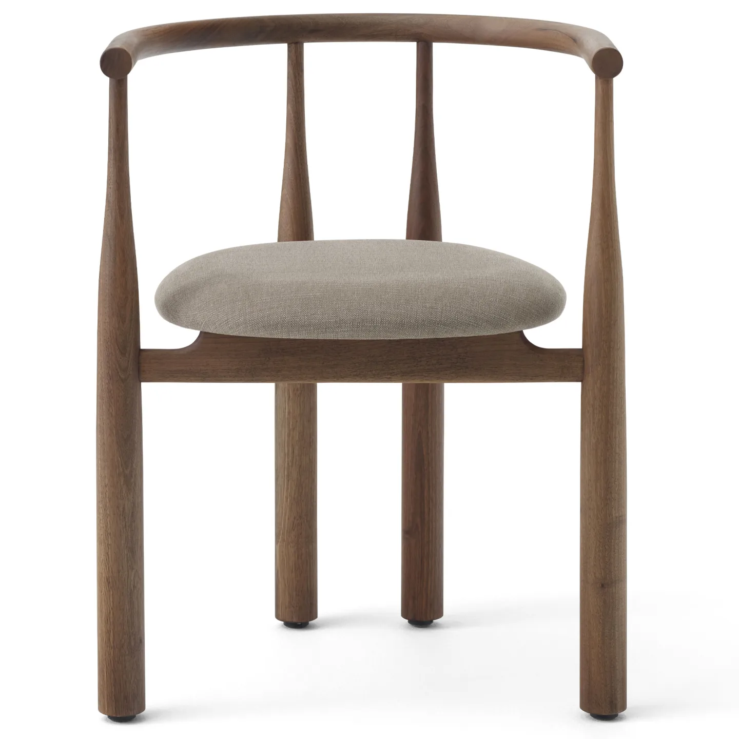 New Works - Bukowski Chair Walnut, Romo, Linara, 342 - Matstolar - Steven Bukowski - Brun - Trä