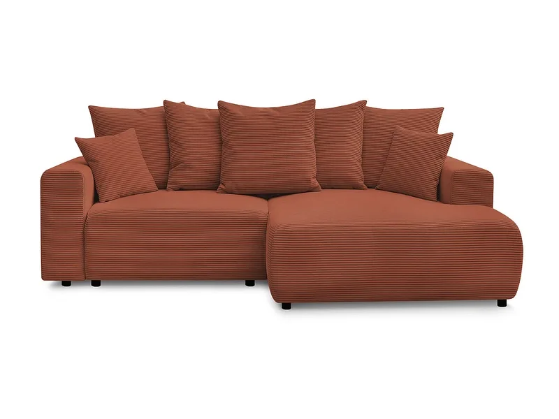 Ecksofa BOBOCHIC ATILLA Cord-Stoff orange