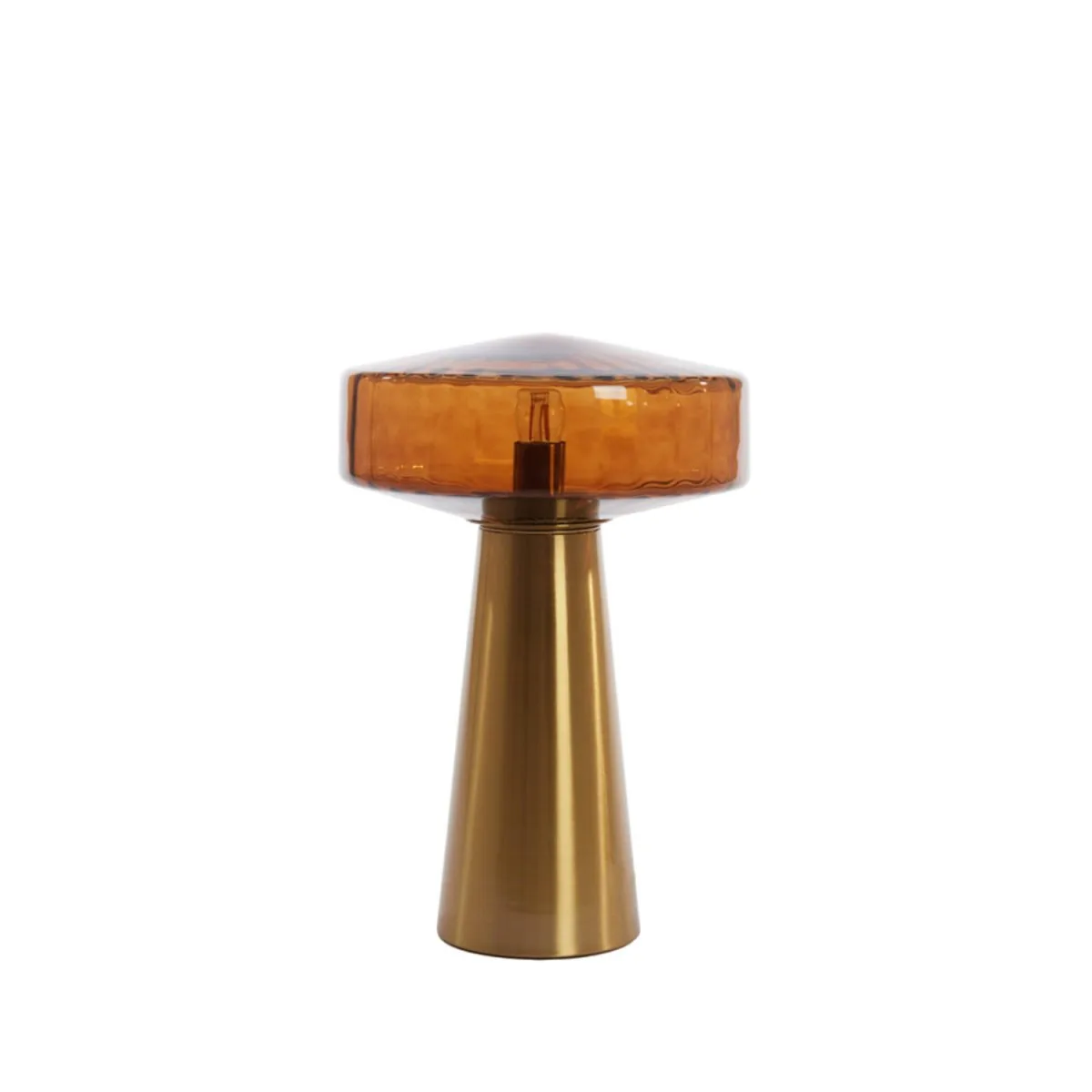 Light & Living - Pleat 45cm - Bordslampa - Guld/brun