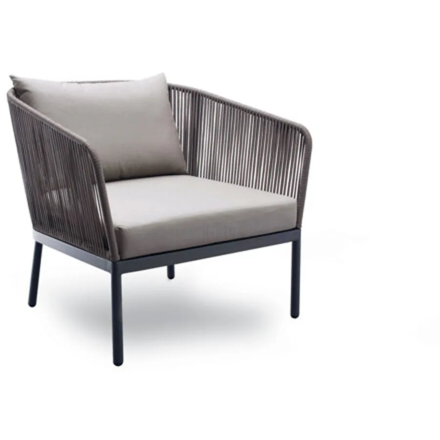Loungesessel Solei anthrazit Aluminium/Textilen T 85 cm