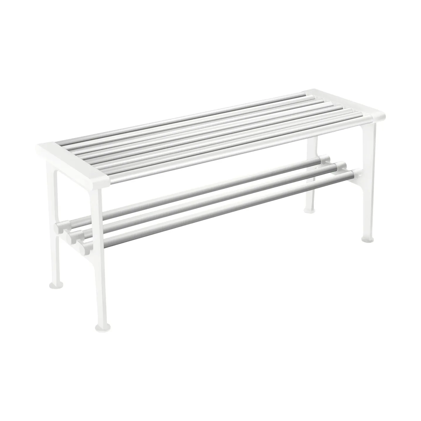 Essem Design Nostalgi bänk 100 cm Aluminium-vit