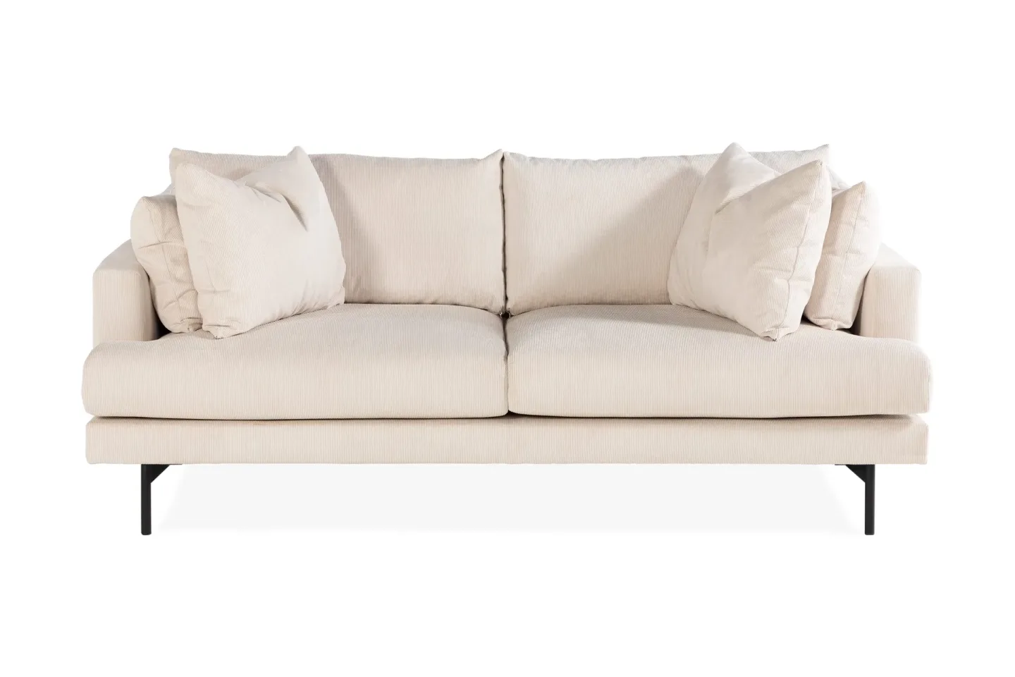Menard 3-sits Djup Manchestersoffa - Beige
