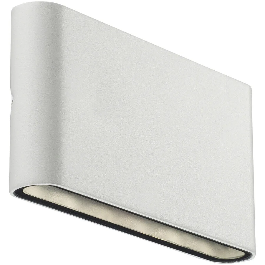 NORDLUX Wandlampe aussen Kinver Weiss Metall 17.5 cm 9 cm - LED - Lichtfarbe: Warmweiss - LED Energiesparlampen