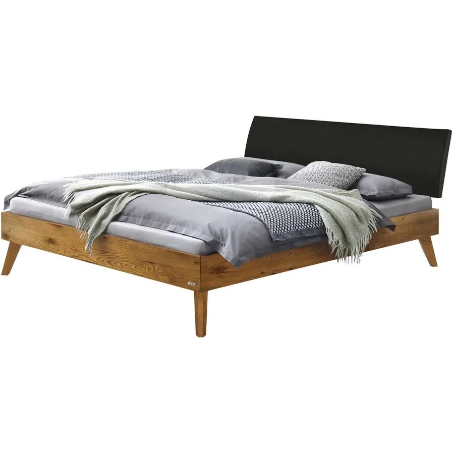 Hasena Bett Gozal Braun Holz 200 x 200 cm - Farbe: Wildeiche