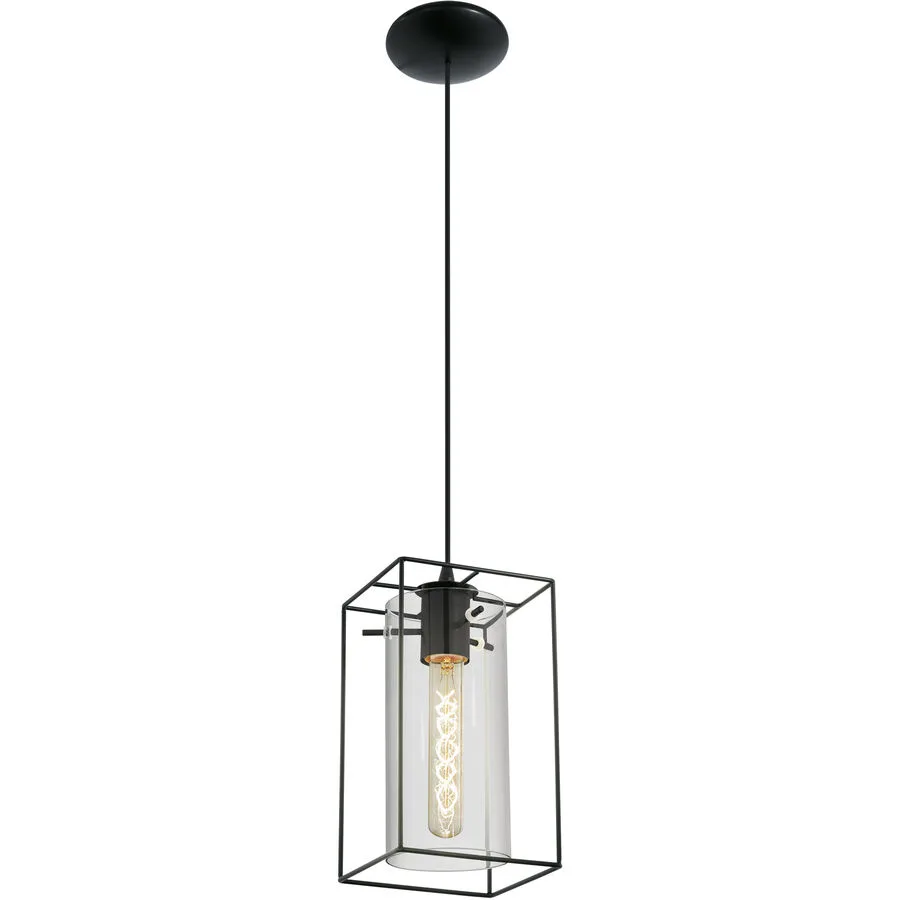 Eglo Pendellampe Loncino Schwarz Stahl 15 cm 110 cm
