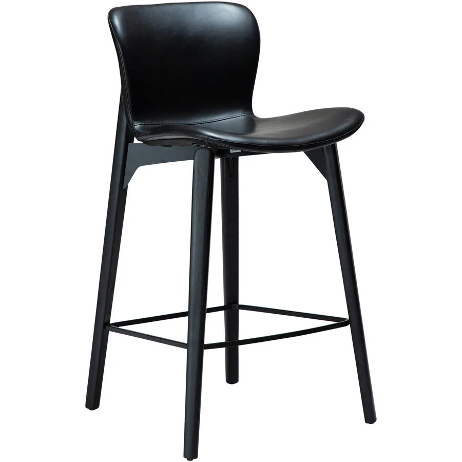 DAN-FORM Barhocker 2er-Set Paragon black Kunstleder, Holz H 92 cm