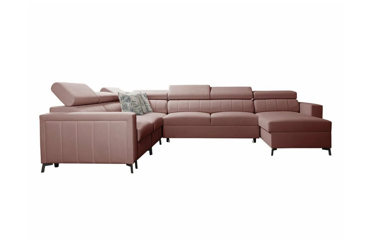 Galbally 5-sits Hörnbäddsoffa Light pink -
