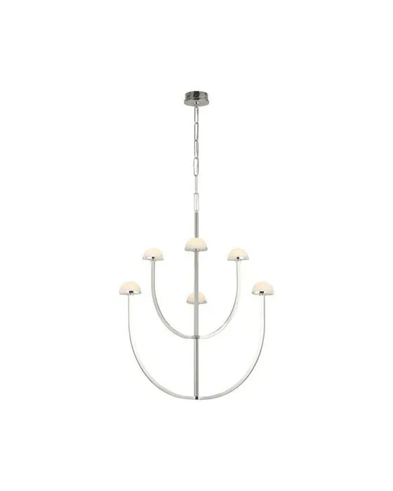 Pedra Two-Tier Chandelier Polished Nickel Large