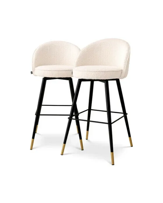 Cooper barstol bouclé cream 2-sæt